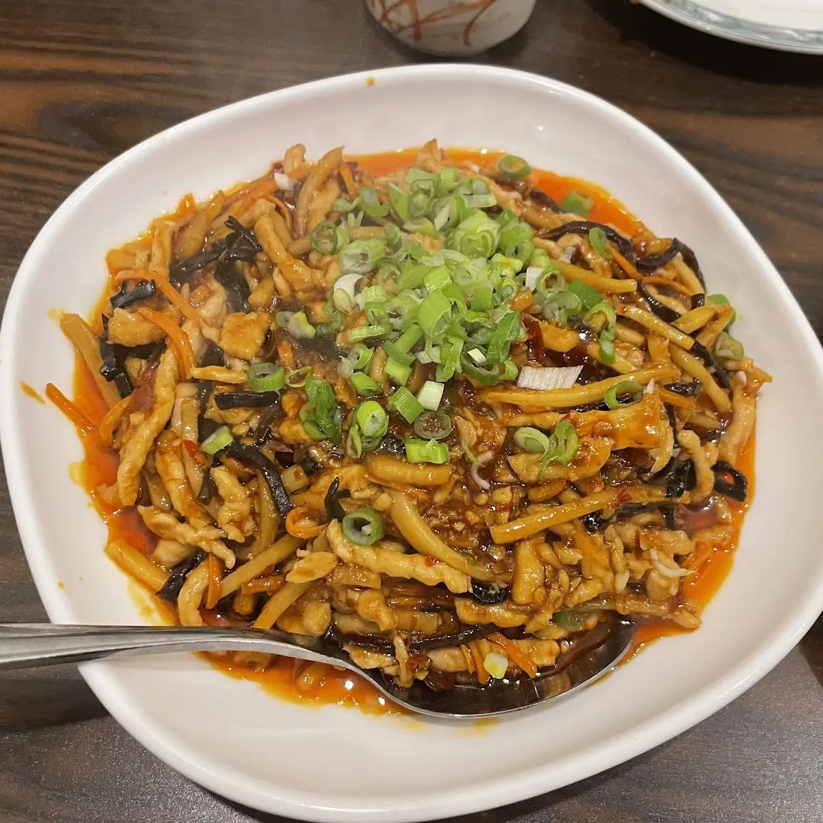 鱼香肉丝 shredded pork in garlic sauce
